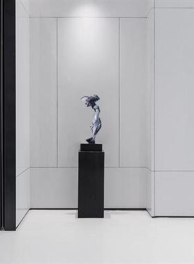 现代轻奢透明树脂雕塑客厅电视机柜两侧落地摆件楼梯间玄关装饰品