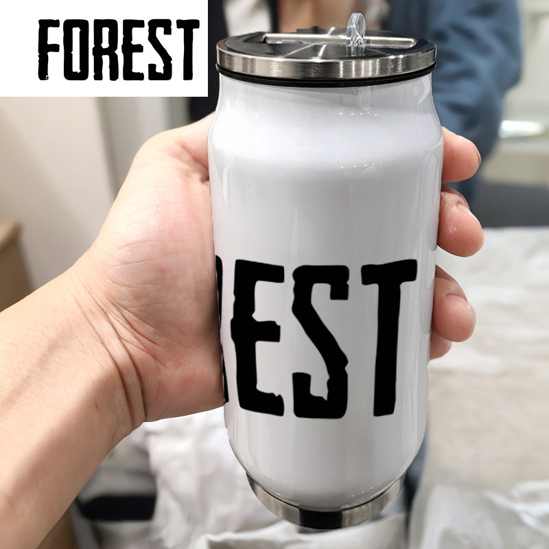 迷失森林STEAM游戏 The Forest来图定制登山男款304不锈钢保温杯