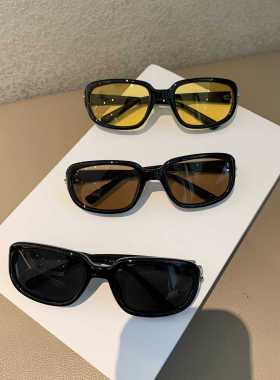 欧美户外运动骑行眼镜登山夏季太阳镜连体黑色护目防风镜墨镜男女