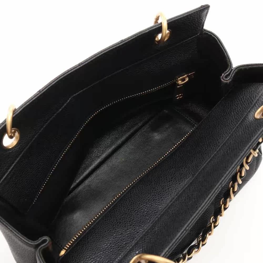 日本直邮中古chanel香奈儿皮手提包 日本中古直购女士包袋