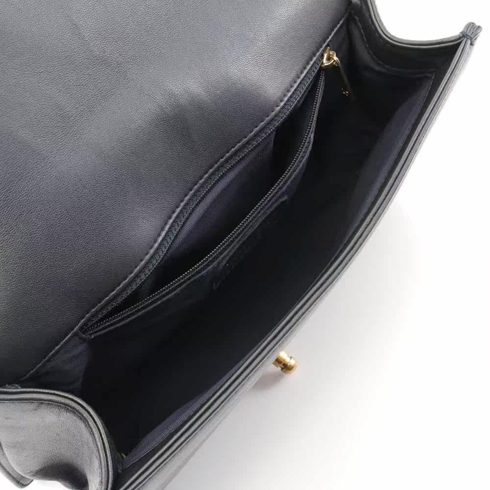 日本直邮中古chanel香奈儿新海军蓝 日本中古直购女士包袋