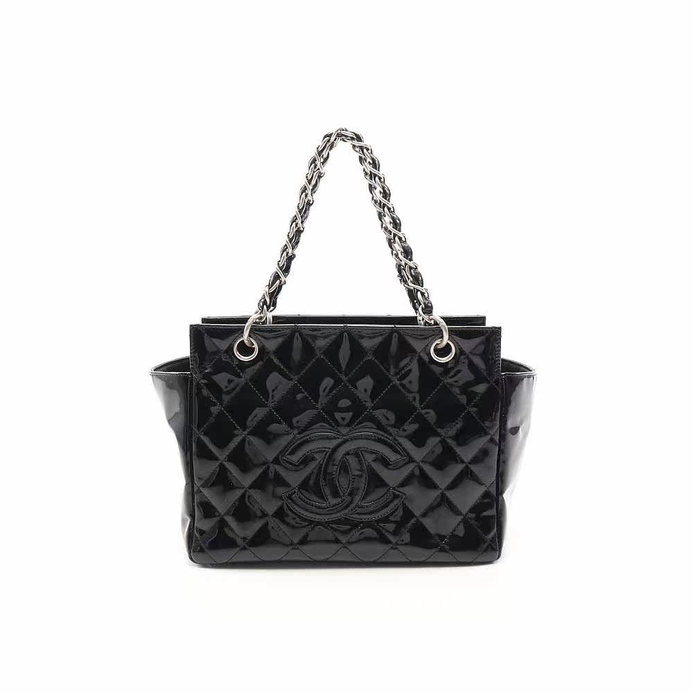 日本直邮中古chanel香奈儿黑手提包 日本中古直购女士包袋