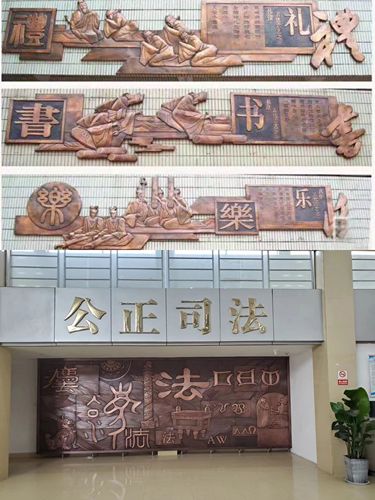 玻璃钢浮雕仿铜校园定制铸铜大型雕刻字画商业街题材户外园林景观