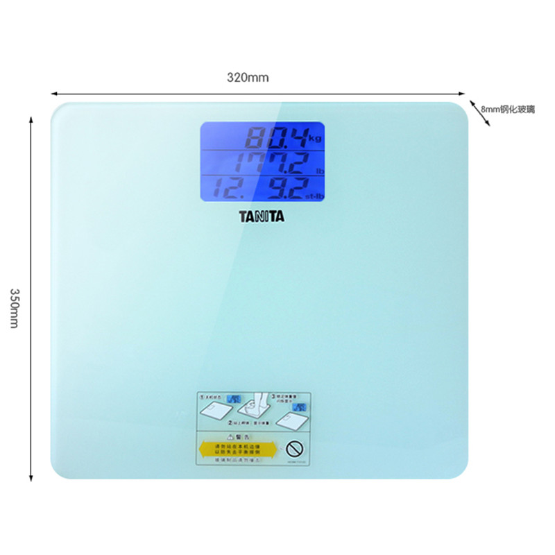 日本TANITA百利达电子体重秤健康称家用人体秤精准HD-384英磅/LB-图2