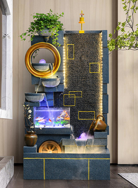 流水摆件循环水客厅招财风水轮