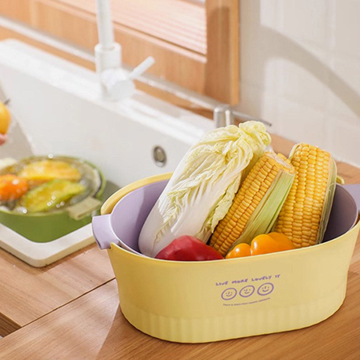 Auramoon.Forever.沥水篮洗菜盆厨房水果盘洗菜篮子淘米 | 永木,淘宝优惠券,粉丝福利购,淘宝优惠卷