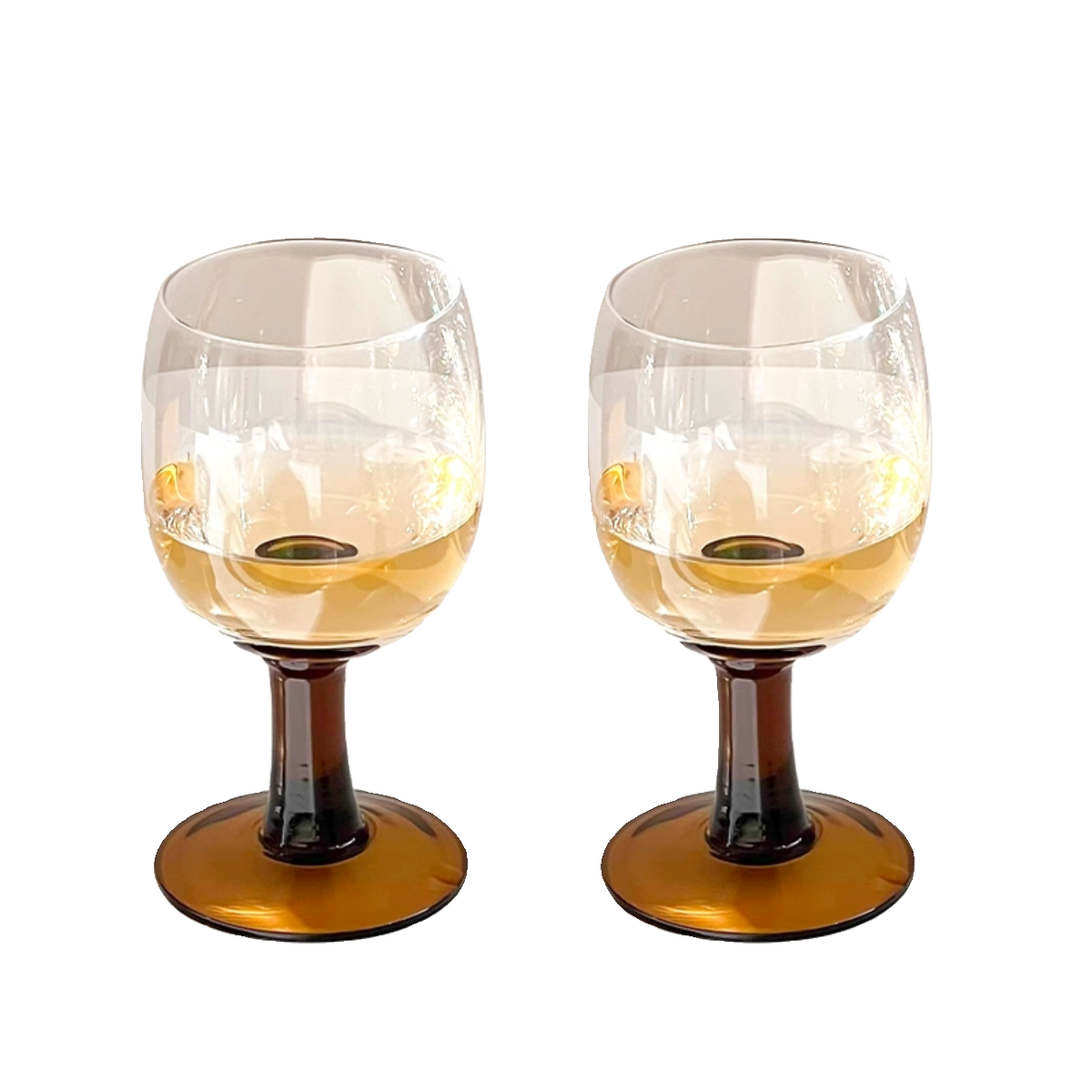 MOLALUNA.Wonderful.酒具法式红酒杯中古琥珀色高脚玻璃杯 | 珊妙,淘宝优惠券,粉丝福利购,淘宝优惠卷