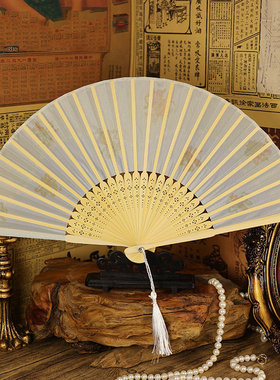 Mintrain古风扇子折叠扇古风