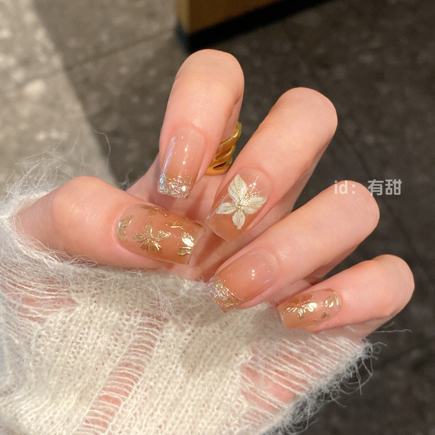 法式穿戴甲短款春夏高质量纯手工蝴蝶穿戴美甲2025新年款指甲贴片,淘宝优惠券,粉丝福利购,淘宝优惠卷