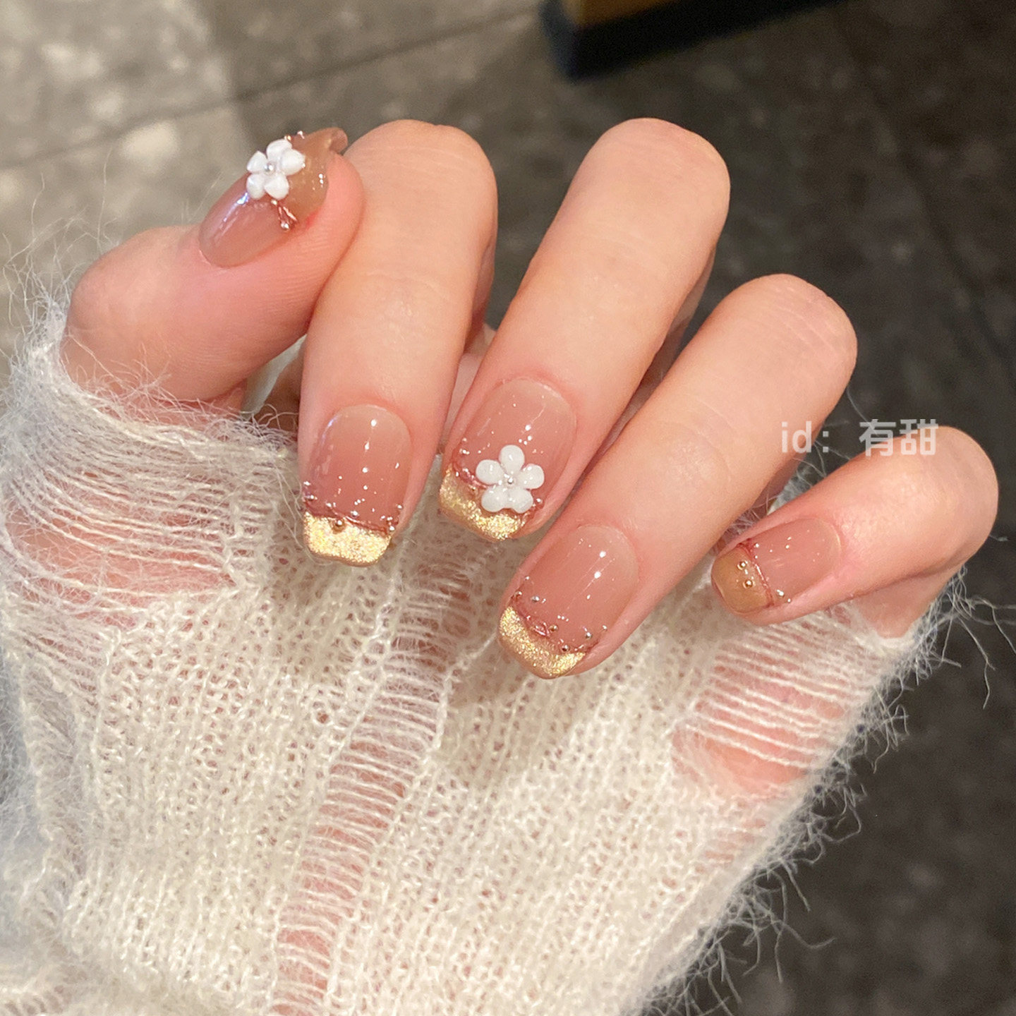 法式猫眼穿戴甲短款纯手工精致穿戴式美甲2025新年款春日爆款短甲,淘宝优惠券,粉丝福利购,淘宝优惠卷