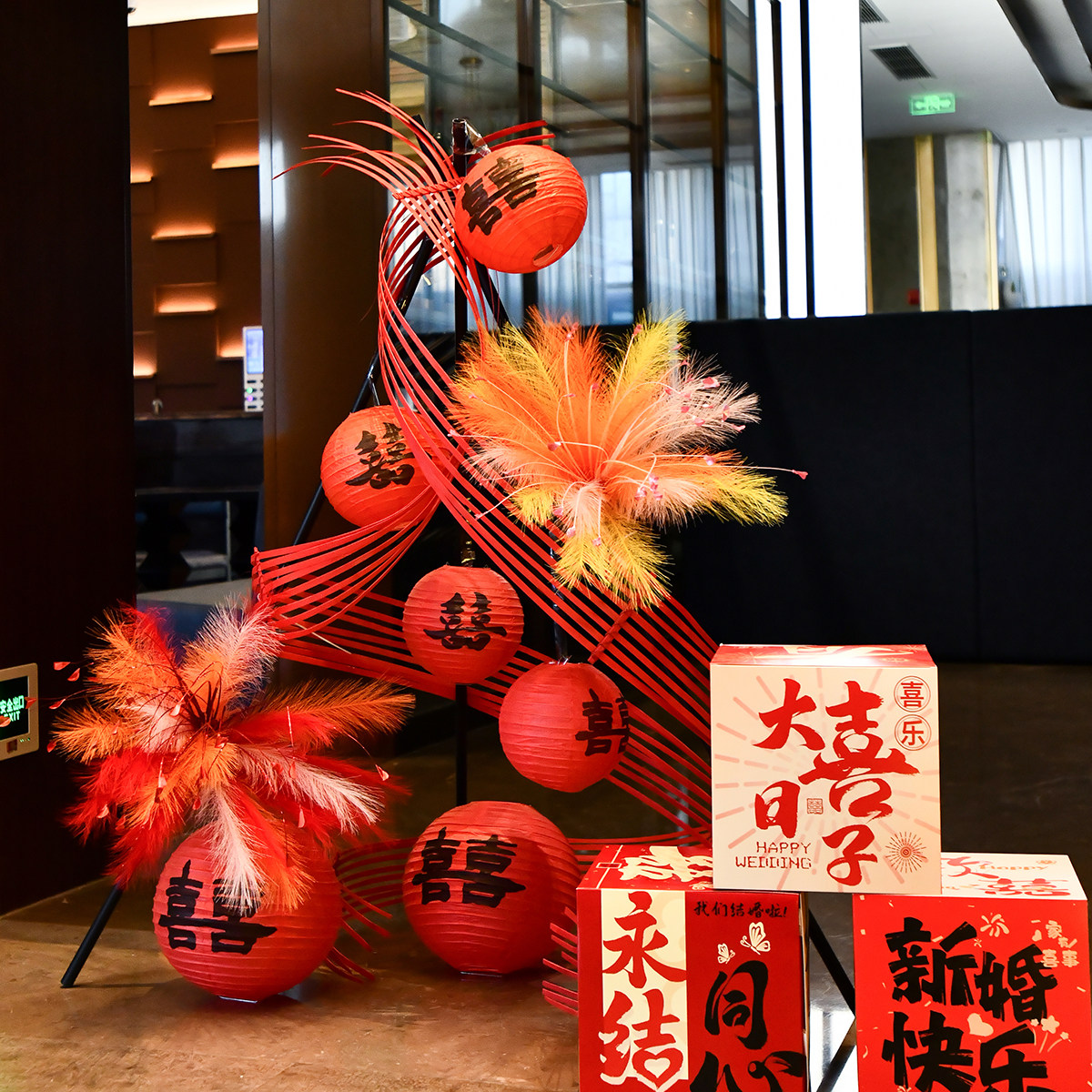 结婚装饰喜字灯笼立柱订婚礼场景布置客厅婚房拍照背景墙婚庆用品,淘宝优惠券,粉丝福利购,淘宝优惠卷