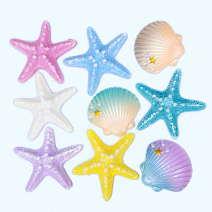 仿真贝壳海星树脂diy配件海洋动物装饰家居小摆件鱼缸地台微景观