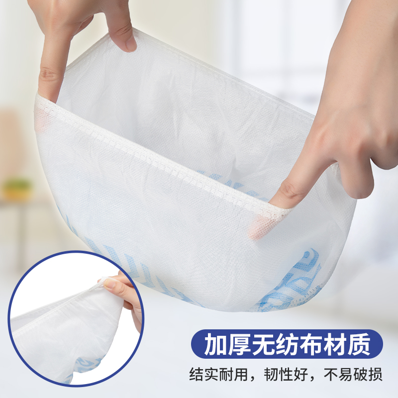 家用一次性无纺布鞋套室内防滑加厚耐磨反复客人专用防绊脚鞋套 - 图1