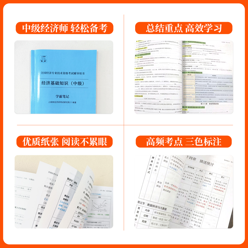 2024年上岸熊备考中级经济师学霸三色笔记教材重点笔记重难点知识点纸质经济基础工商管理人力资源赠题库官方旗舰店-图0