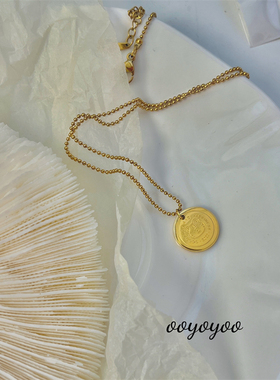 钛钢圆珠链女虎年锁骨链防过敏