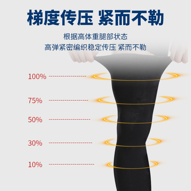 静脉曲张医用弹力袜男士大码压力袜二级治疗型一级预防夏季薄款 - 图2