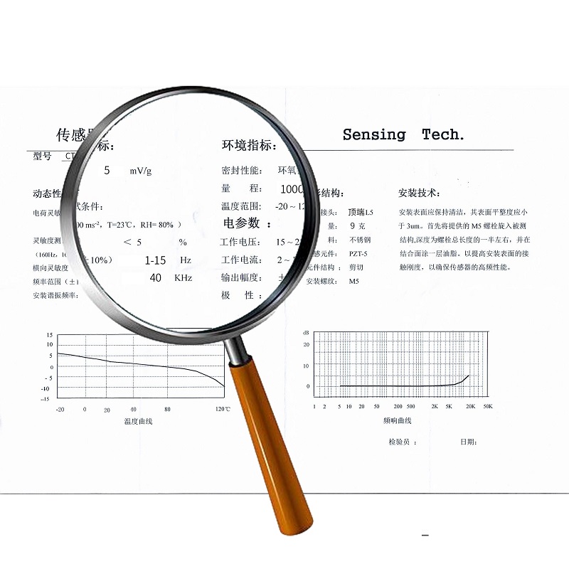 澄科CT1000L压电传感器ICP通用型加速度计振动模拟IEPE1000g - 图2