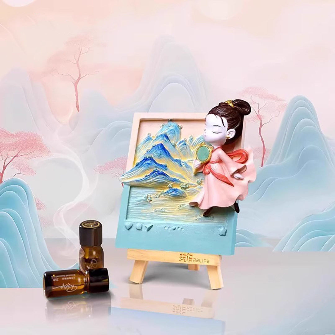 玩作手绘套装香薰冰箱贴填色diy数字油画梵高丙烯颜料立体浮雕画