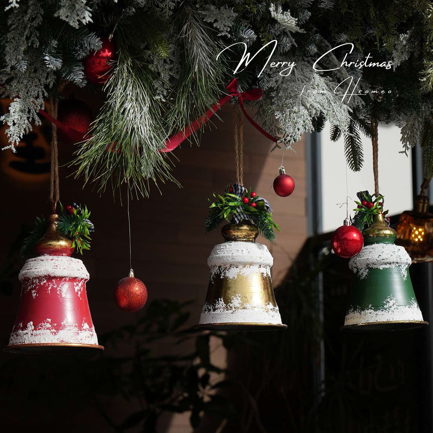 圣诞大铃铛装饰品橱窗门头挂件室外门挂饰摆件场景布置christmas - 图0