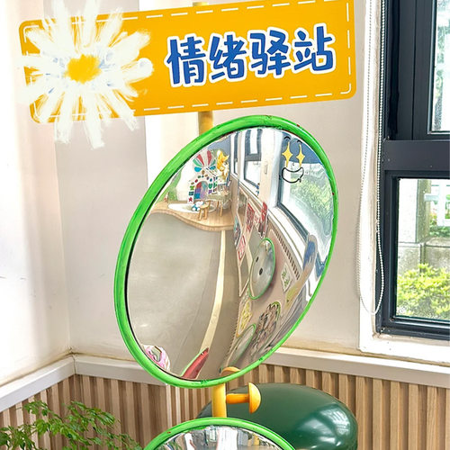 幼儿园环创情绪镜子开学季广角凸面反光镜毕业哈哈镜大圆镜球面镜 - 图2