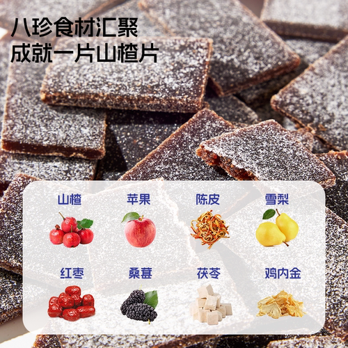 喵小侠山楂八珍片无添加白砂糖儿童零食,送宝宝婴儿幼儿辅食食谱 - 图1