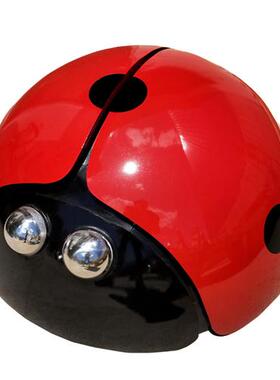 不锈钢七星瓢虫雕塑公园花园摆件甲壳虫坐凳铁艺昆虫仿商场装饰