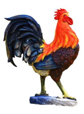 树脂玻璃钢仿真大公鸡雕塑小鸡母鸡户外花园庭院装饰农家酒店摆件