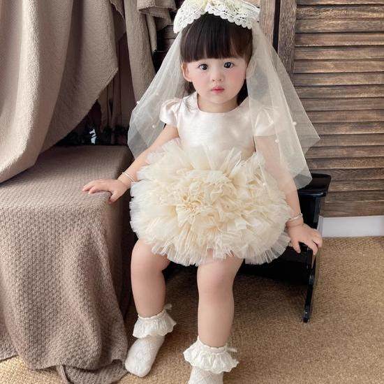 秋款女童百天周岁礼服洋气公主裙连衣裙婚纱表演裙走秀花童蓬蓬裙,淘宝优惠券,粉丝福利购,淘宝优惠卷