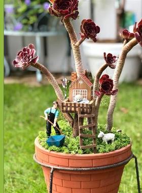 迷你仿真小人偶摆件农夫农场主玩偶摆件多肉植物造景摆件