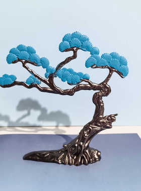 小松树客厅造景摆件装饰中式禅意