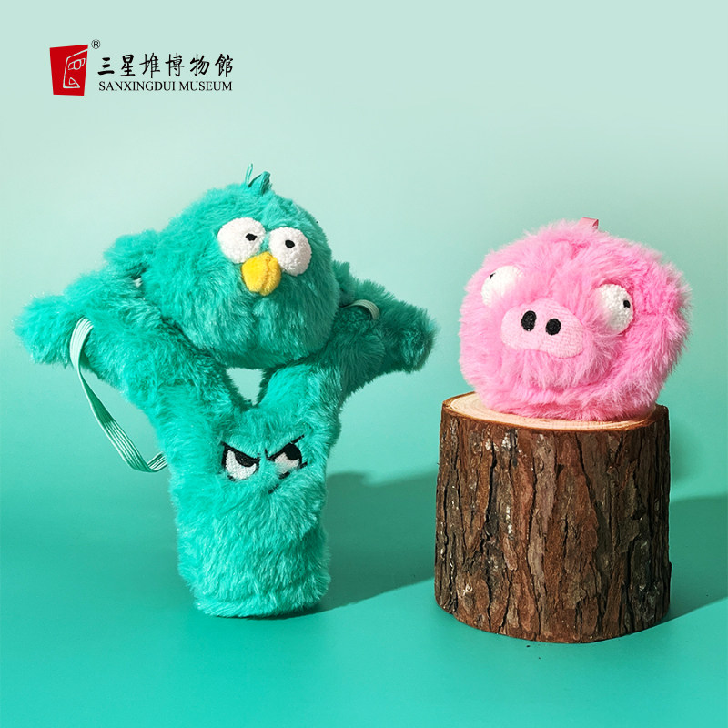 三星堆博物馆文创毛绒弹弓冰箱贴可爱丑萌青铜啾鸟陶猪文创纪念品,淘宝优惠券,粉丝福利购,淘宝优惠卷