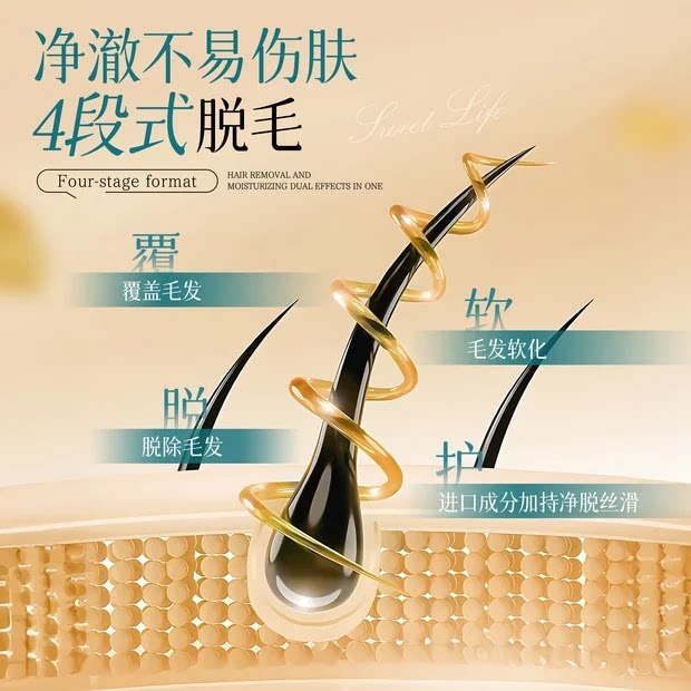 诗宁SNYN脱毛膏腋下腿毛柔和脱毛非私密处非唇部脱男女生学生