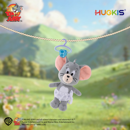 HUGKIS猫和老鼠可爱晾晒款泰菲鼠毛绒挂件汤姆杰瑞包包钥匙扣玩偶 - 图2