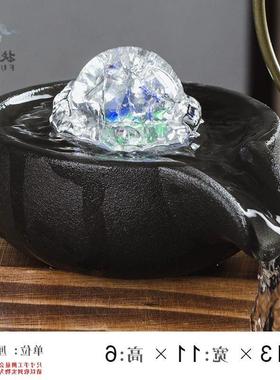 圣斐罗中式陶瓷鱼缸循环出小号自制配喷水口装饰摆件流水器泉件假