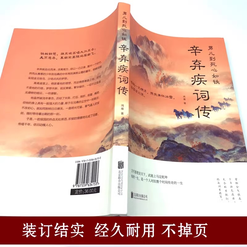 辛弃疾词传男儿到死心如铁 南宋辛弃疾诗词全集 中国古诗词赏析宋词书籍豪放词派代表性人物 中小学生古诗词书籍正版新疆包邮书籍 - 图1