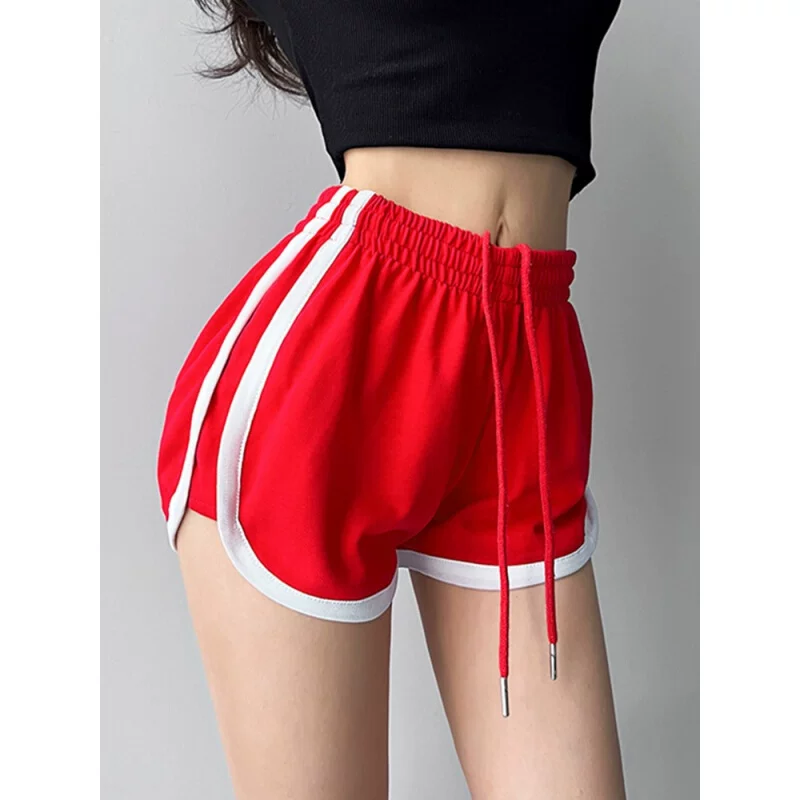 Спортивные шорты, брюки для отдыха, overall для зала, свободный крой, для бега, высокая талия
