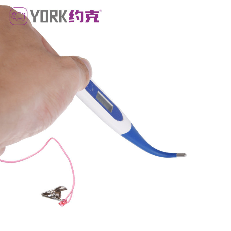 约克（YORK）软头体温计（带绳款）畜牧体温计防水带夹子猪用测温,淘宝优惠券,粉丝福利购,淘宝优惠卷