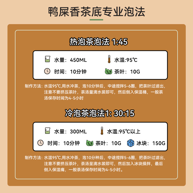 鸭屎香奶茶店专用凤凰单枞茶手打柠檬茶浓香型茶叶500g商用原材料