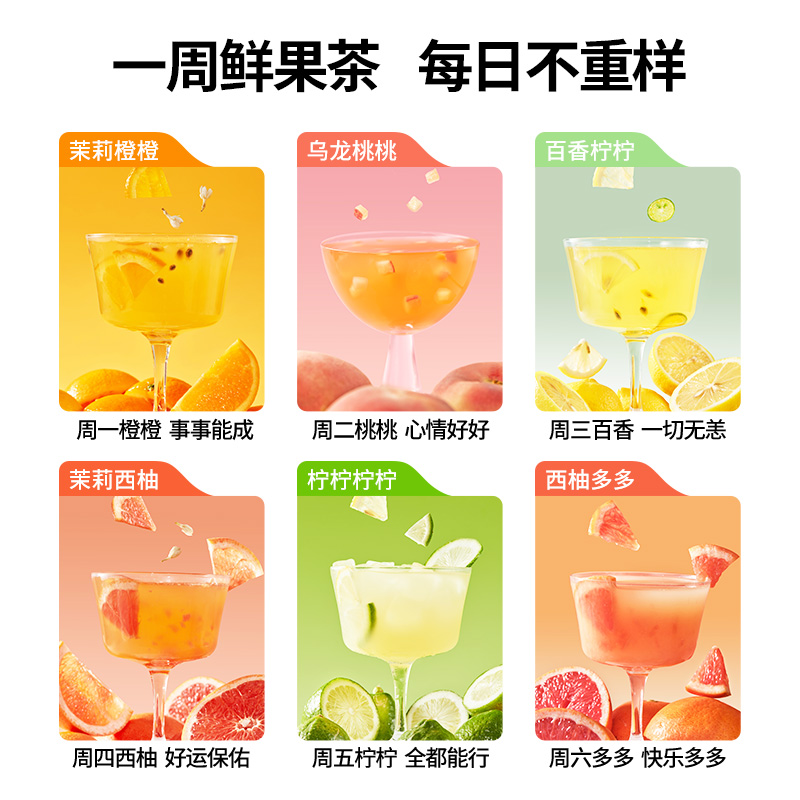 【每日果茶】水獭吨吨(tǎ)彩虹盒冻干果茶块车厘子桃桃橙橙柠柠-图0