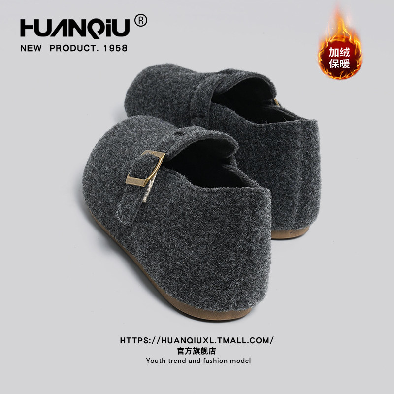 环球加绒勃肯鞋女款2025新款冬季软底内增高保暖棉鞋子厚底毛毛鞋,淘宝优惠券,粉丝福利购,淘宝优惠卷