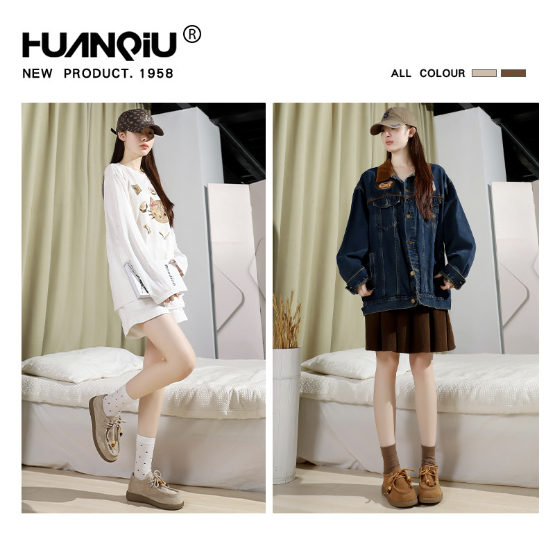 环球复古休闲袋鼠鞋女款2025新款秋季舒适软底勃肯鞋时尚绝美单鞋,淘宝优惠券,粉丝福利购,淘宝优惠卷