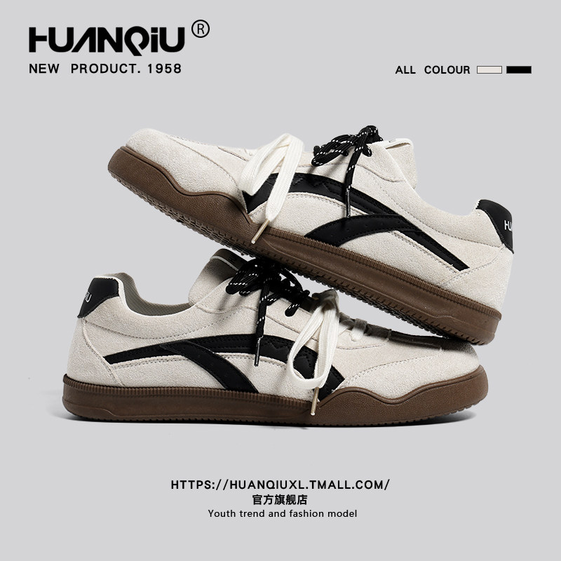 环球复古德训鞋男2025秋季新款低帮运动鞋子男鞋拼色平底休闲板鞋,淘宝优惠券,粉丝福利购,淘宝优惠卷