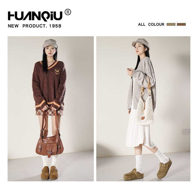 环球复古厚底勃肯鞋女款2026新款春季时尚半拖鞋休闲一脚蹬懒人鞋,淘宝优惠券,粉丝福利购,淘宝优惠卷