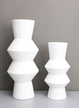 简约白色花瓶家居客厅桌面装饰品