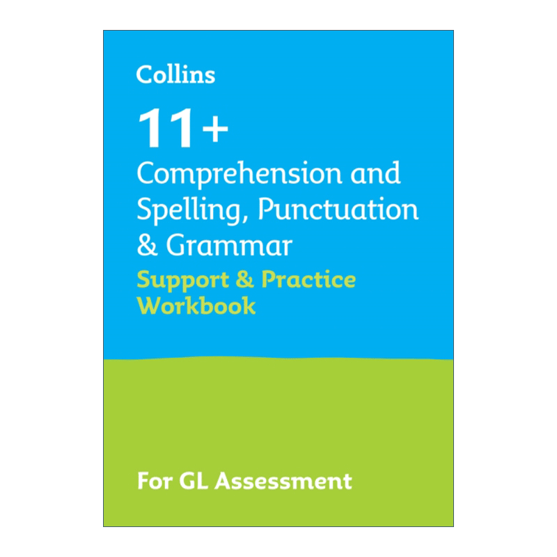 英文原版 Collins11+ Comprehension and Spelling Punctuation Grammar Support 阅读理解拼写标点符号和语法练习册 进口英语书