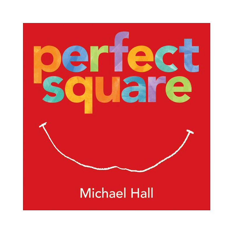 英文原版绘本 Perfect Square 完美正方形 精装绘本 形状认知 Michael Hall 英文版 进口英语原版书籍