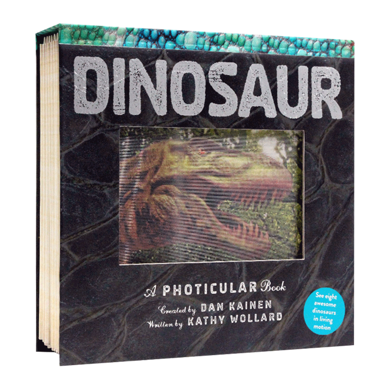 光与影视觉书系列 恐龙 3D立体动画书 英文原版绘本 Dinosaur A Photicular Book 动画效果翻翻书 英文版进口英语纽约时报畅销书 - 图2