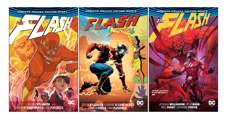 英文原版 The Flash The Rebirth Deluxe Edition 闪电侠 重生 3册 豪华精装收藏版 DC漫画 Joshua Williamson 英文版 进口原版书 - 图0