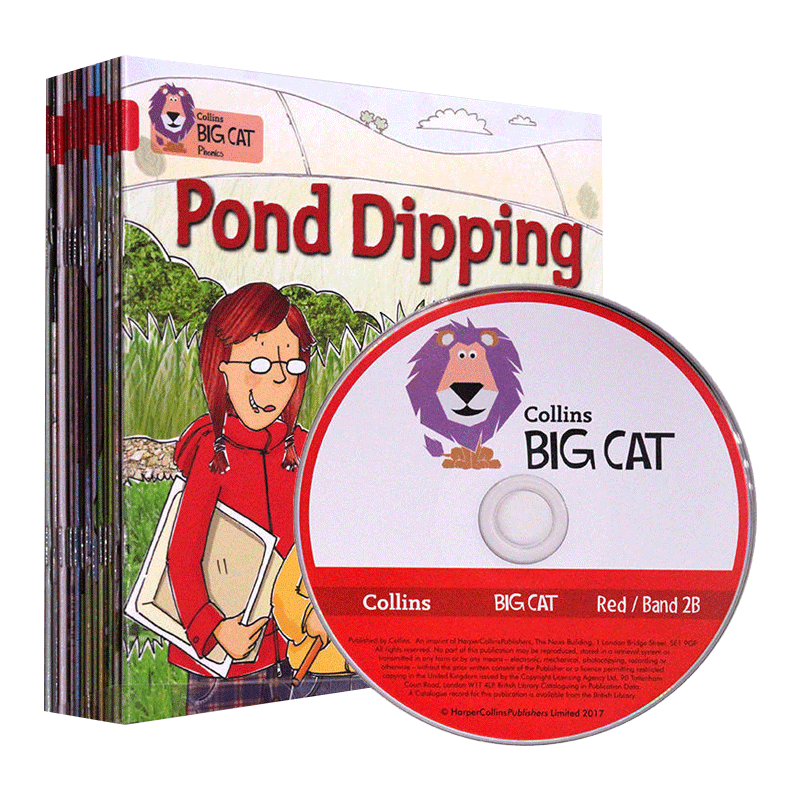 英文原版 BigCat Phonics Red B 柯林斯大猫自然拼读红色套装14册B 幼儿阶段分级阅读读物 英文版 进口英语原版书籍儿童全英语书