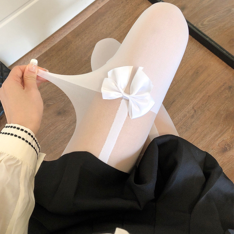 jk纯欲风白色合集美腿显瘦连裤袜 朵佳琦连裤袜/打底袜